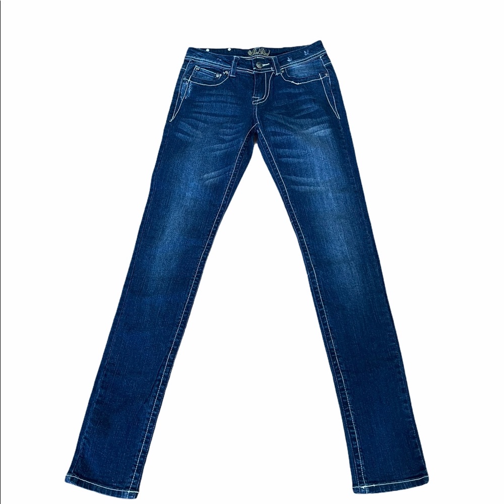 Red Rivet Jeans Size 3 in Juniors - Picture 2 of 6